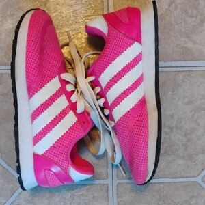 Adidas Hot Pink and White Running Shoes
